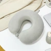 Solid-colored portable travel pillow for both men and women, simple and plain latex sleeping wonder, soft and slow rebound headrest wholesale Application Scenario